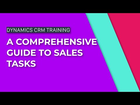 Comprehensive guide to the sales tasks
