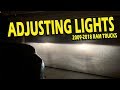 Ram Headlight Adjustment Guide 2009 2018 Ram 1500 2500 3500