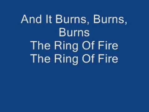 Johnny Cash The Ring Of Fire (with lyrics)