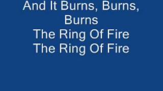 Johnny Cash The Ring Of Fire (with lyrics)