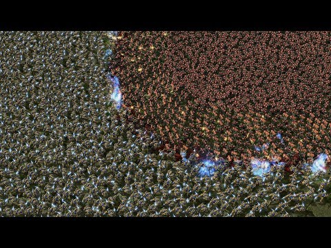 5000 MARINES vs 5000 ZEALOTS - Starcraft 2 MASSIVE Battles