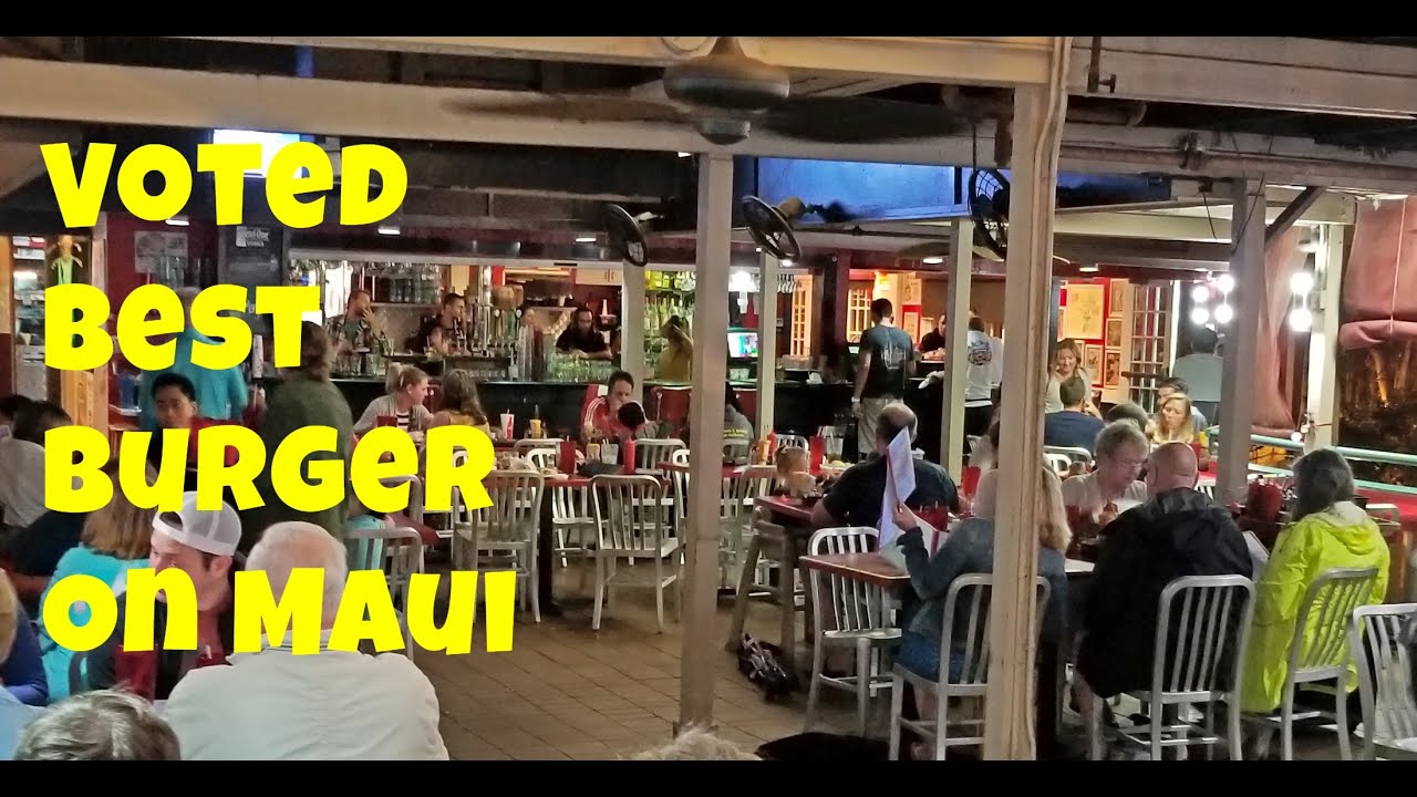 Cool Cat Cafe Lahaina Maui Voted Best Burger. Good Variety of Burgers