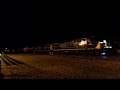 CSX Freight Train Through The Night Folkston Georgia