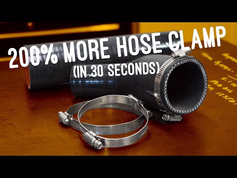 Part of a video titled 200% More Hose Clamp #notashortsshort - YouTube