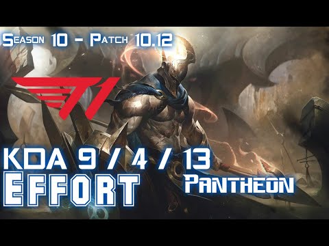 T1 Effort PANTHEON vs YUMMI Support - Patch 10.12 KR Ranked