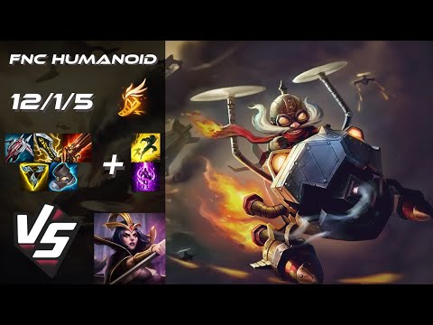Fnatic Humanoid MID Corki vs LeBlanc - EU Grandmaster Patch 14.12