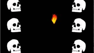 Skulls and lightning along to the soundtrack &#39;Rhapsody of fire - Raging Starfire&#39;