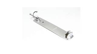 Glass Corner Shelf with Hanging Rail - 25cm