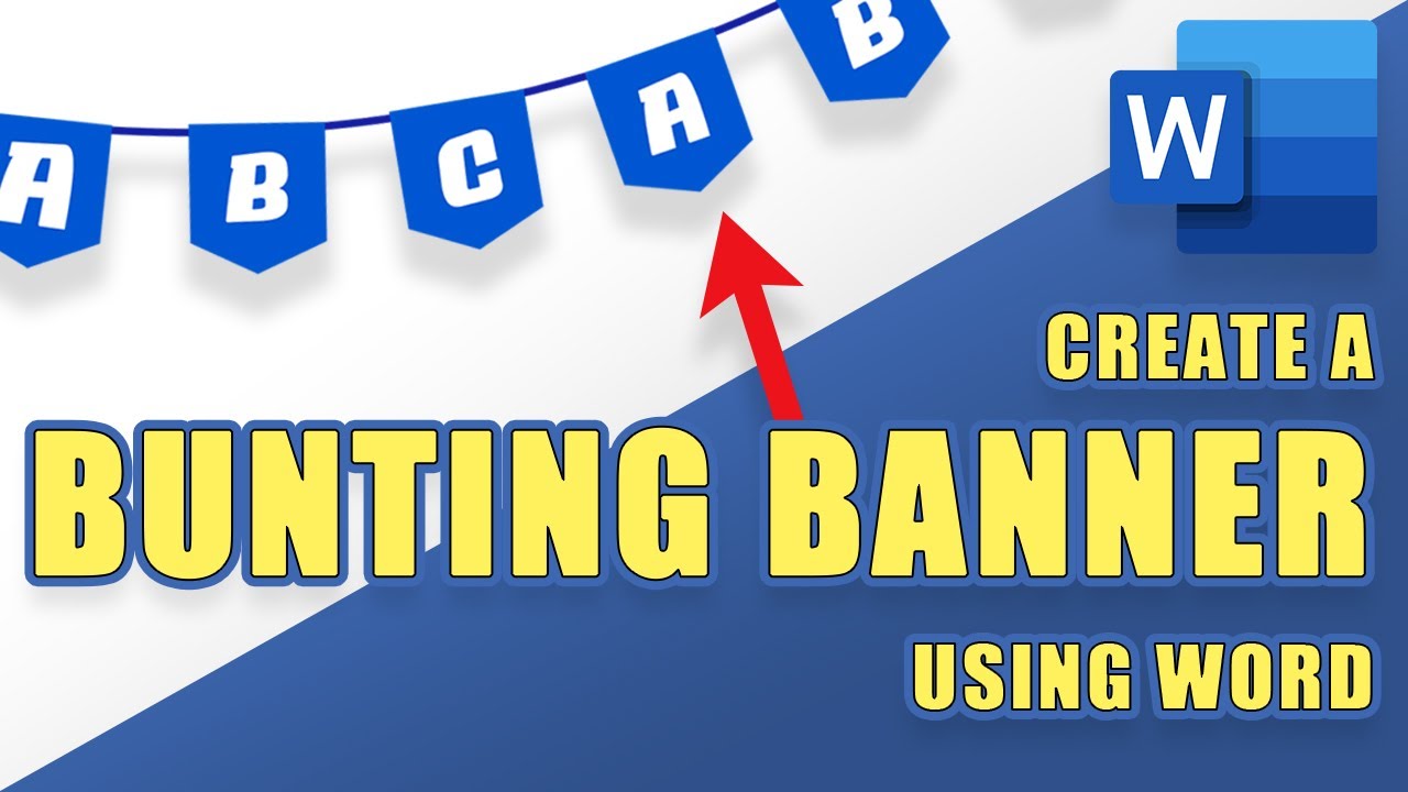 [TUTORIAL] Create a Printable BUNTING BANNER in Word (easy!)