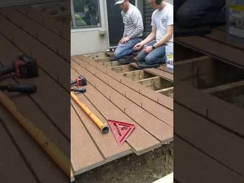 Install Composite Decking - Trex Saddle -camo clips