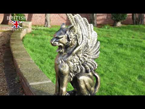 Cast Aluminium Cat Griffin Sculpture