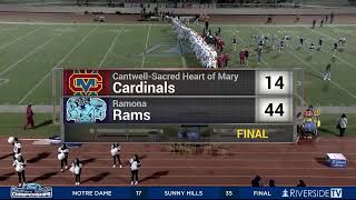 High School Football - Ramona vs Cantwell Sacred Heart of Mary