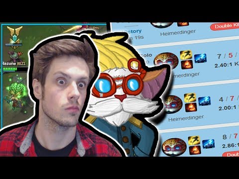 DIAMOND HEIMERDINGER HIGHLIGHTS #4! THE MASTERY SPAMERDINGER! - League of Legends