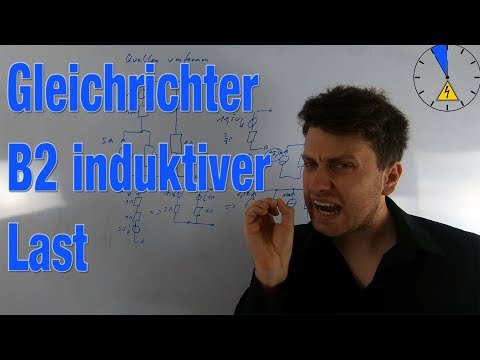 Gleichrichter mit induktiver Last B2 Schaltung Strom und Spannungsverlauf