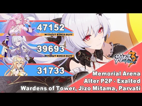 Honkai Impact 3 SEA - [Alter P2P] Exalted Memorial Arena - SSS Wardens of Tower | SSS Jizo | Parvati