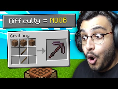 The RawKnee Games - MINECRAFT BUT THERE IS NOOB DIFFICULTY | RAWKNEE