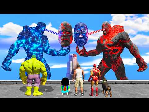 GTA 5 | GTA5 SHINCHAN & FRANKLIN DRAWS ICE LAVA GOD TO FIGHT THE BLACK GOD AND LAVA GOD IN GTA 5