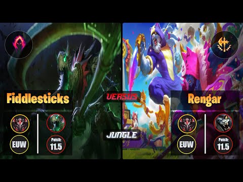 GrandMaster FIDDLESTICKS [Dark Harvest] (Jungle) VS  RENGAR - Grandmaster EUW Patch 11.5