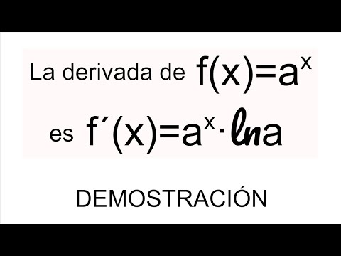 DERIVADA DE LA FUNCIÓN EXPONENCIAL. Deducción. Cálculo diferencial