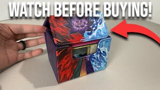 UAONO Card Deck Box for MTG, Trading Cards Storage Box Holds 120+ Sleeved Commander Deck, PU Leather