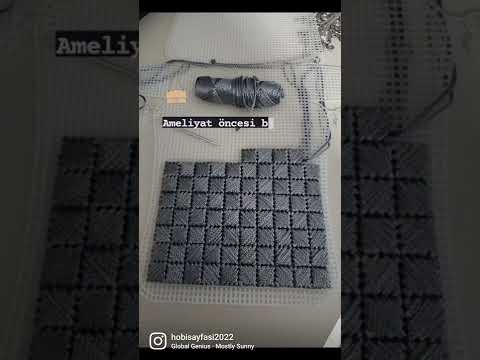 hem yapımı çok kolay , hem çok şık kanvas çanta