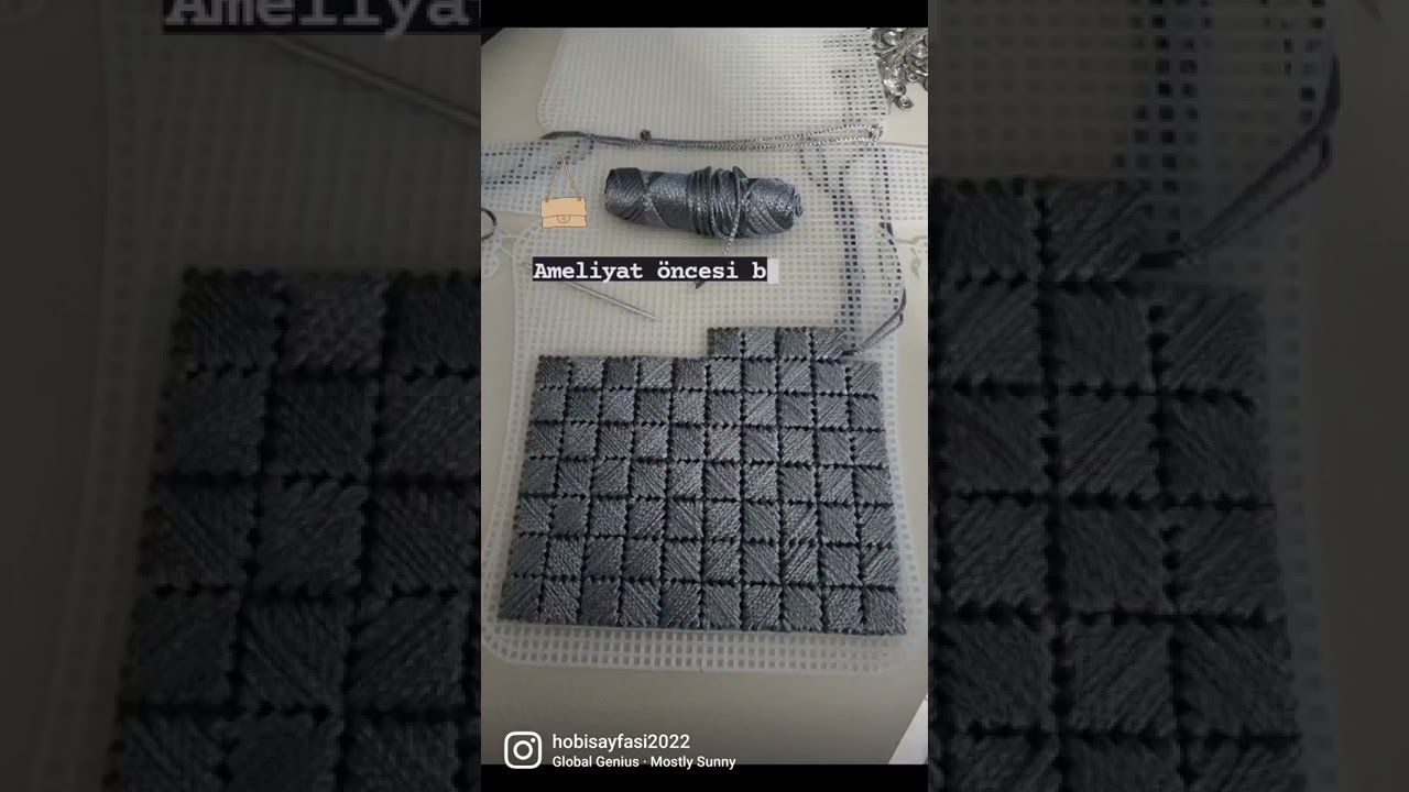 hem yapımı çok kolay , hem çok şık kanvas çanta