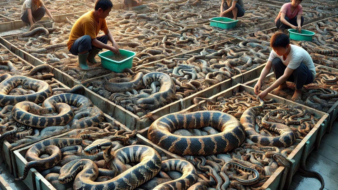 Agricultores Chineses Criam E Processam Milhões De Cobras Desta Forma