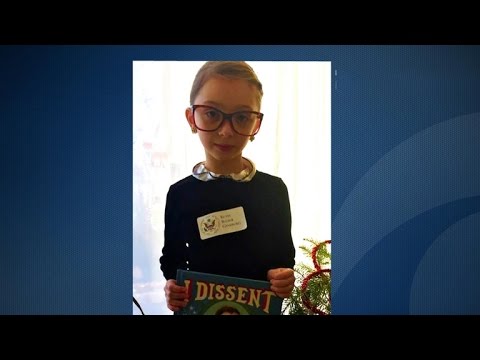 Girl, 8, dresses up as Ruth Bader Ginsburg