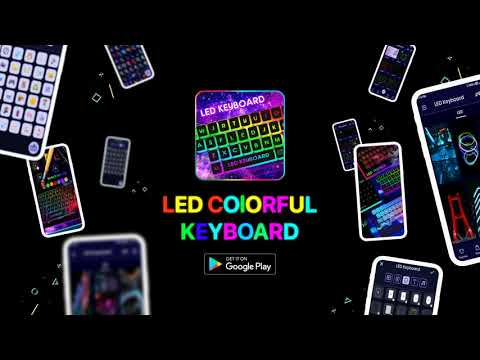 Neon LED Keyboard Fonts, RGB video thumbnail