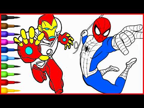 Superheroes Coloring Pages: Spiderman, Iron Man, Captain America & Avengers