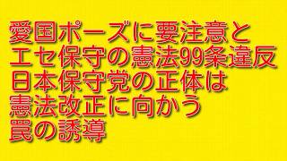 【愛国ポーズに要注意とエセ保守の憲法99条違反】日本保守党の正体は憲法改正に向かう罠の誘導