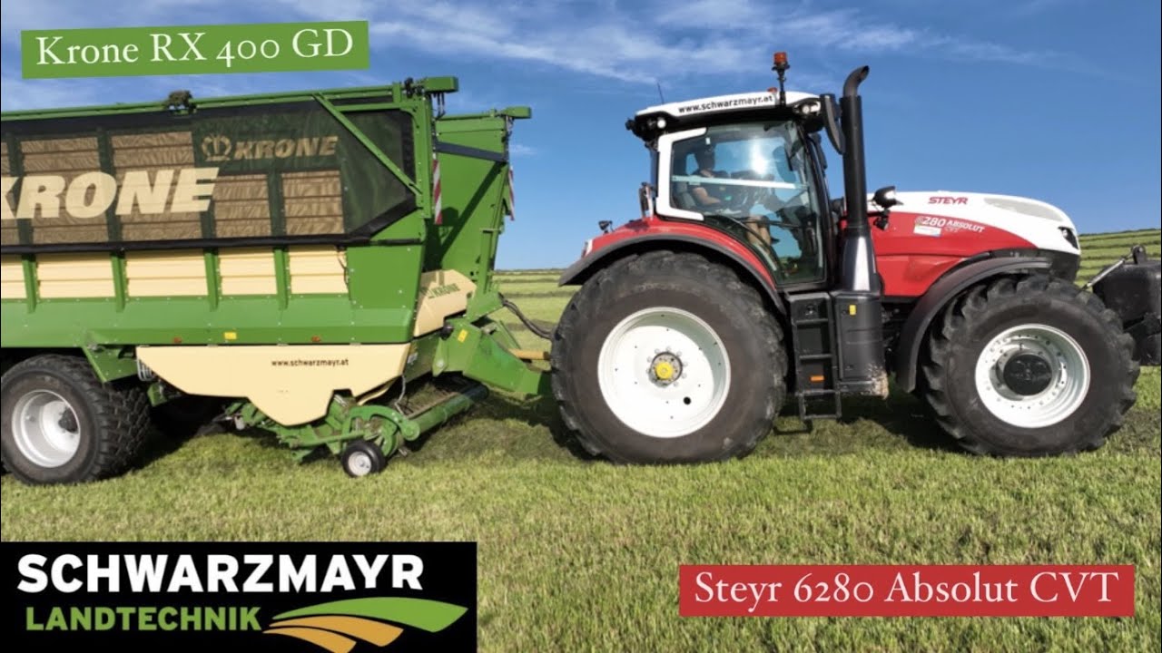 Krone Ladewagen RX 400 GD und Steyr Absolut CVT