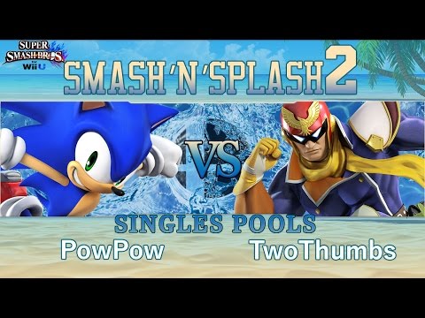Smash'N'Splash 2 SINGLES POOLS - PowPow (Sonic) vs TwoThumbs (Captain Falcon)