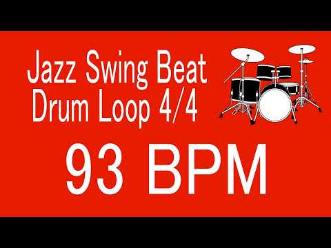 93 BPM Jazz Swing Beat Drum Loop 4/4 FOR TRAINING MUSICAL INSTRUMENT