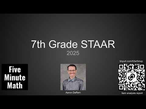 7th Grade Mathematics STAAR [2025] from Five Minute Math