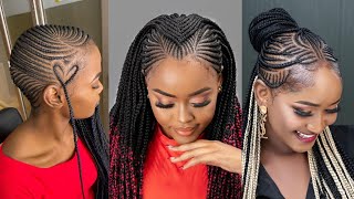 Latest &Beautiful Braids Hairstyles For Black Women..#braids #blackwoman