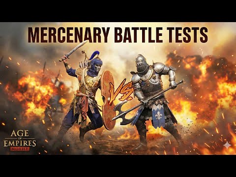AoEM : Persian immortal VS French Throwing Axeman | Which mercenary is BEST | Battle Reports 
