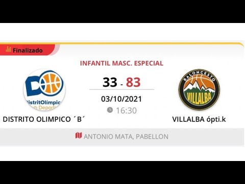 Infantil masc 08 B DISTRITO OLÍMPICO - VILLALBA OPTI.K
