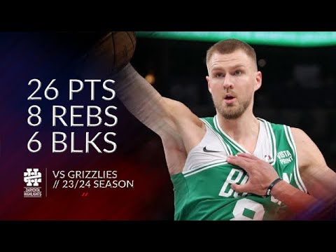 Kristaps Porzingis 26 pts 8 rebs 6 blks vs Grizzlies 23/24 season