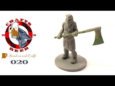 #20 Sculpting a 28mm Miniature Executioner in Super Sculpey for D&D Tabletopgames & RPG's, Warhammer