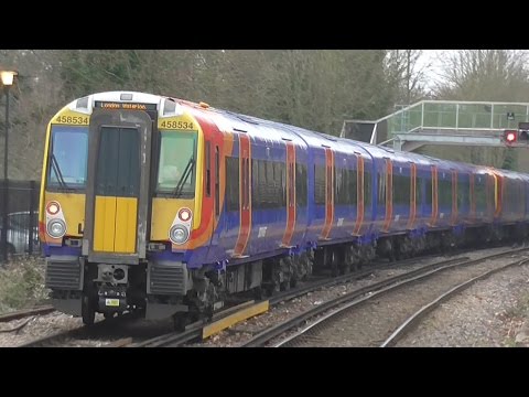 SWT Class 458/5 Units Depart Windsor & Eton Riverside For London Waterloo
