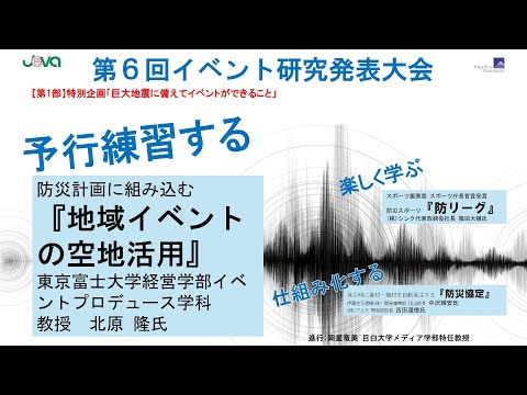 イベントプロデュース学科 Session2『地域イベントの空地活用』東京富士大学経営学部イベントプロデュース学科教授  北原 隆氏ー第６回イベント研究発表大会