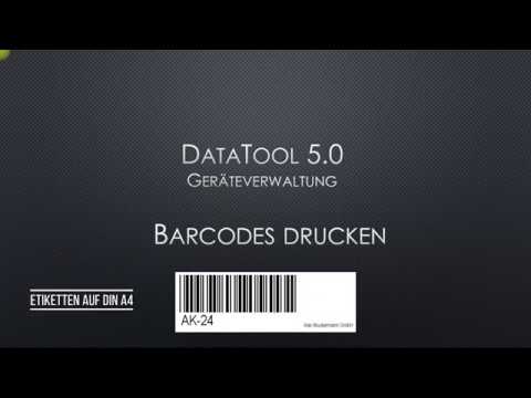 DataTool Geräteverwaltung - Barcode-Etikettendruck