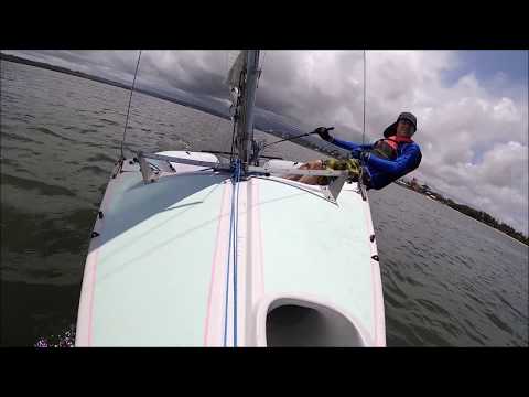 NS 14 sailing 1 up main only Ballina River