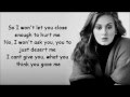 Adele Turning Table Lyrics