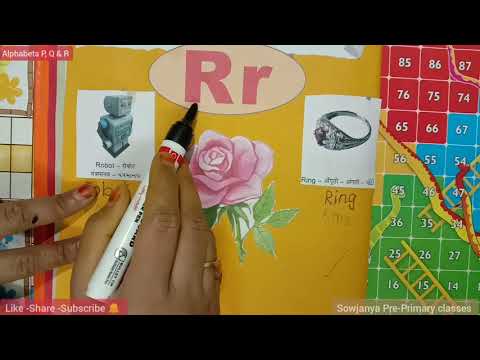 Alphabets phonics sounds and words p - q - r - telugu - a for apple abc kids abcd song
