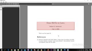 How to Generate References (Apa and Plain Style) with LaTeX (BibTeX)- اضافة قائمة المصادر في لا-تك
