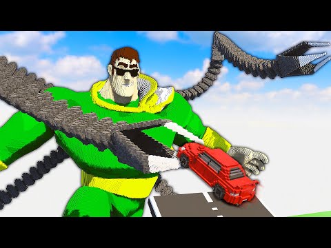 Crashing Into Doctor Octopus with Cars - Teardown Mods Multiplayer