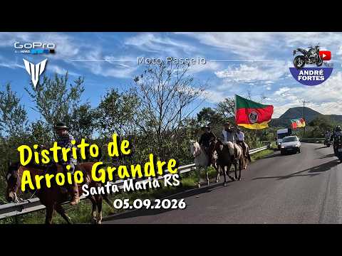 Moto passeio pelo Distrito de Arroio Grande, Santa Maria, RS | 05.09.2026