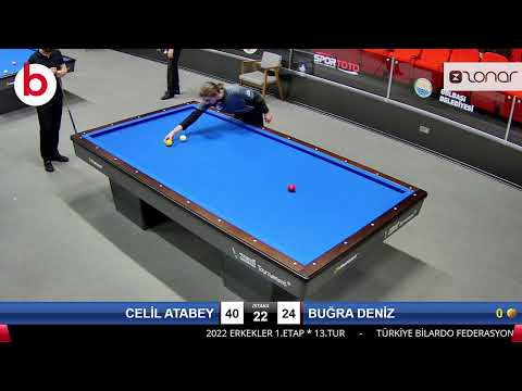 CELİL ATABEY & BUĞRA DENİZ Bilardo Maçı - 2022 ERKEKLER 1.ETAP-13.TUR